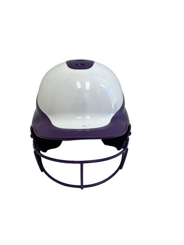 Used RIP-IT HELMET W/ MASK Batting Helmet w/Mask White And Purple S/M 11692-S000150691