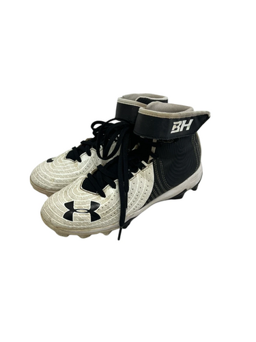 Used Under Armour HARPER BB/SB Cleats Black And White Junior 04.5 11692-S000150696