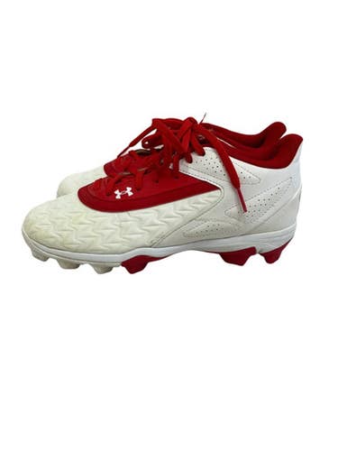 Used Under Armour LEADOFF LOW BB/SB Cleats Red And White Junior 05 11692-S000150809