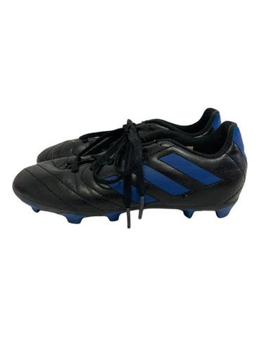 Used Adidas GOLETTO Soccer Cleats Black And Navy Blue Junior 02.5 11692-S000150823
