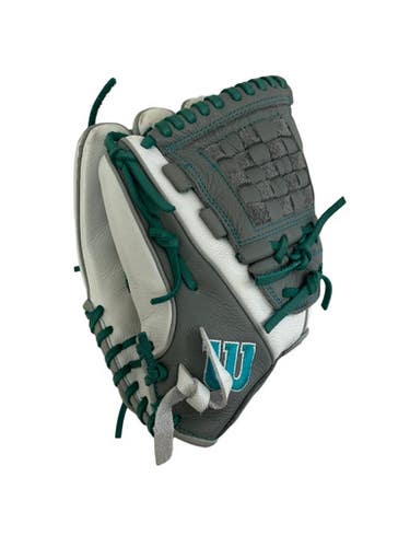 Used Wilson A550 SIREN LH Throw Fastpitch Gloves White 12" 11692-S000150927