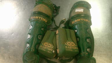 Used Easton STEALTH LG Catchers Leg Guards Green Intermed 11868-S000069029