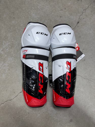 14” Intermediate CCM FT4 Pro Shin Guards (New) Pro Stock