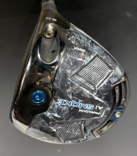 Callaway Paradym Ai Smoke Max Driver 9.0* Stiff Tensei Blue 65g RH Used