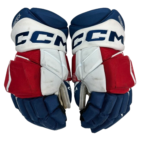 CCM Jetspeed Hockey Gloves 15" NHL Pro Stock WolfPack Roobroek Used (2) (13600)