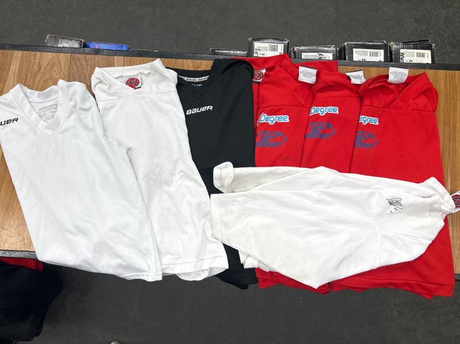 8-Used Hockey Jerseys -(7)Yth Med/(1)Yth XS