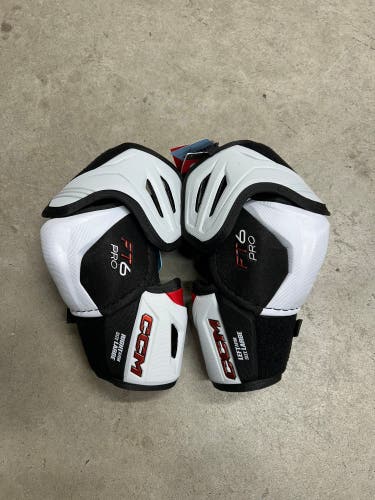 CCM FT6 Pro Senior Large Elbow Pads Pro Stock (New) Columbus Blue Jackets