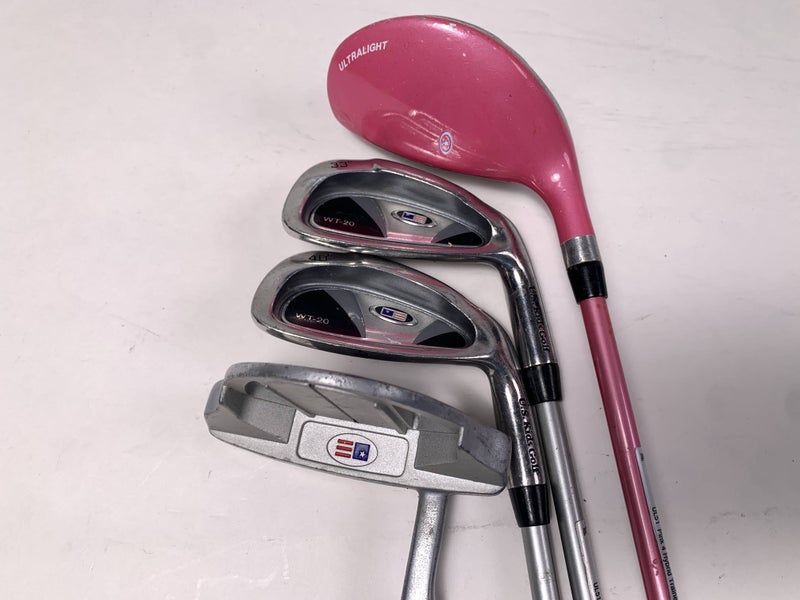US Kids WT-20 Club Set 4H 6 8 Putter Ultralight 51" Orange Youth Graphite RH