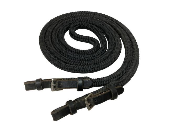 Nylon Rope Reins 9.5’ Black