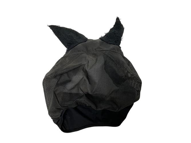 Mesh/Lycra Fly Mask with Ears Pony Black