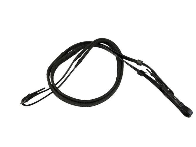 Full Rubber Grip Reins, 51” Black