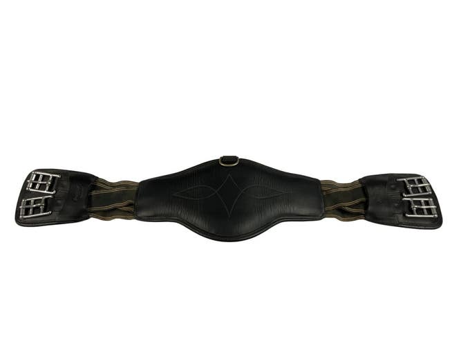 Prestige Triple Elastic Dressage Girth, 28” Black