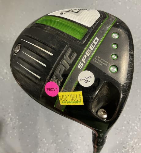 Callaway EPIC SPEED 12 Driver 42" ALDILA ASCENT 40 Ladies Flex Graphite RH USED