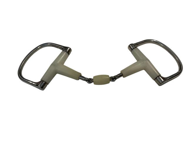 Happy Mouth Double Joint Hunter D Ring Snaffle Bit 135mm 5.25