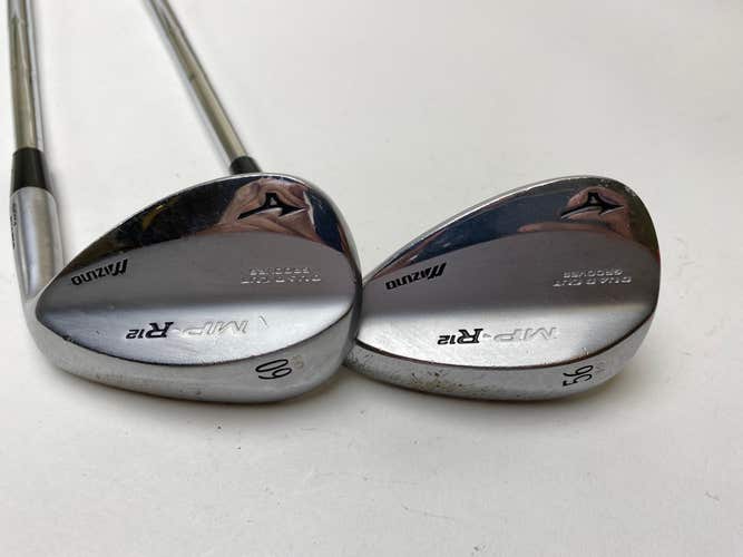 Mizuno MP-R 12 White Satin Chrome Wedge Set 56*10 | 60*8 DG Wedge Steel Men RH