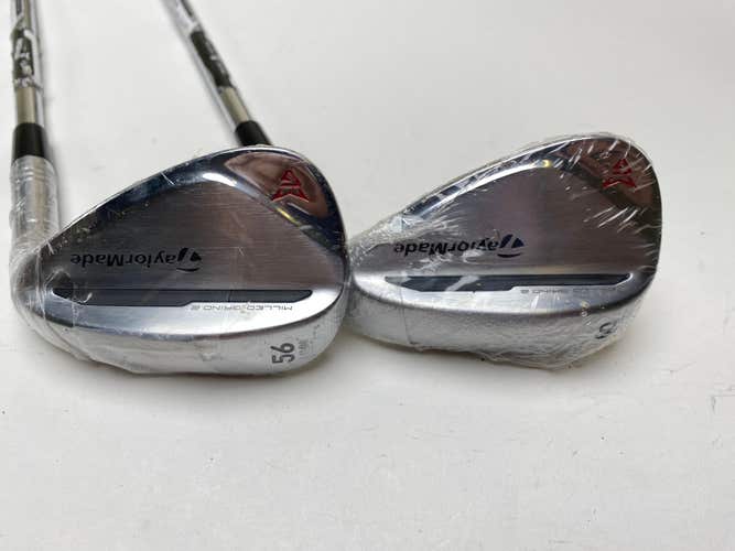 Taylormade Milled Grind 2 Chrome Wedge Set 56*8 | 60*12 S200 Stiff Steel Mens RH