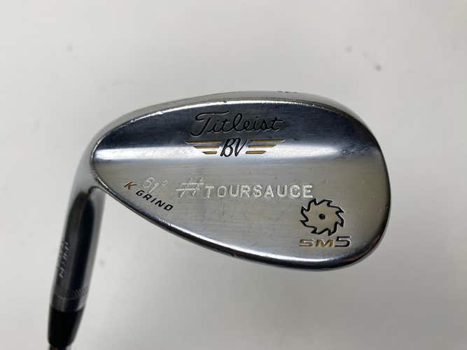 Titleist Vokey SM5 Tour Chrome Lob Wedge LW 60* 11 K-Grind Wedge Steel Mens LH