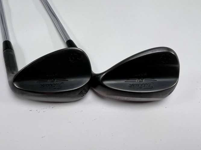 Titleist Vokey SM7 Jet Black Wedge Set 54* 8 58* 12 Wedge RH Midsize Grips