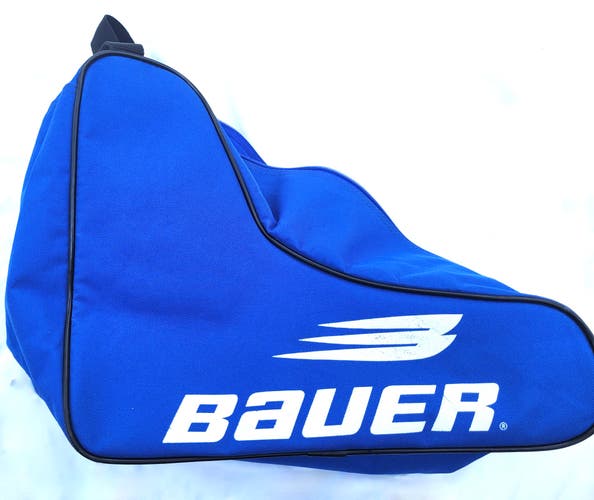 Bauer Blue Hockey Skates Bag | Ice Roller Figure Skate Carry Gear Bag Junior 4-5