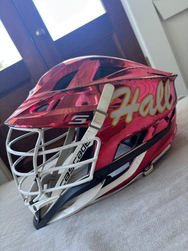 Calvert Hall Chrome Red Cascade S Helmet (game worn)