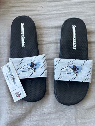 Faceoff Academy North Carolina Size M 12.0 (W 13.0) Adult Slides (New)