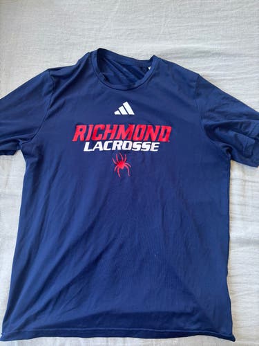 Richmond Spiders Lacrosse Blue Large Men's Adidas Shirt (Used)