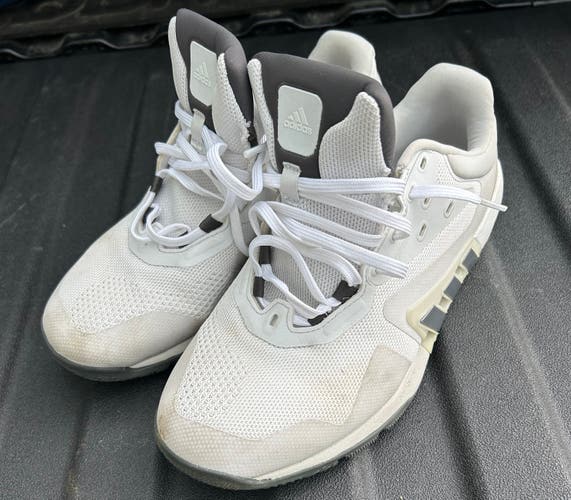 White Unisex Size M 9.5 (W 10.5) Adult Adidas Dropset Shoes (Used) NHL team issued