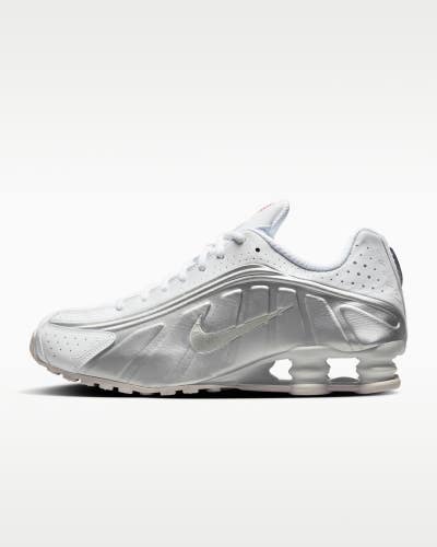 Nike Shox R4 HQ1988-101 Sneakers Men's White Silver Lifestyle Shoes DDK1187