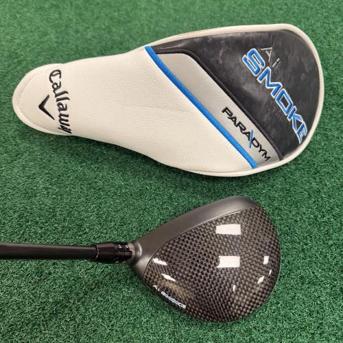 Callaway Paradym Ai Smoke 15 #3 Fairway Wood Stiff Flex Denali 6.0 w/Cover