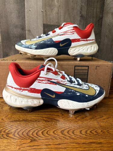 Nike Alpha Huarache Elite 4 Low USA Baseball Cleats Size Men's 11 American Flag