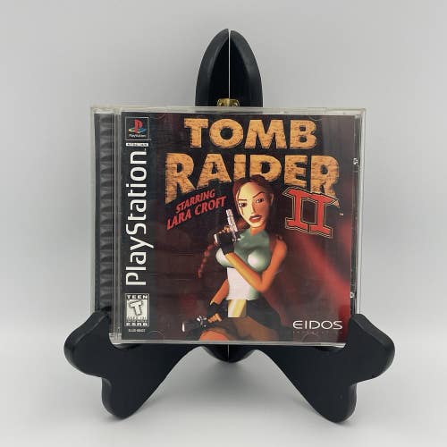 Tomb Raider II /2  (Sony PlayStation 1, 1997) PS1 Black Label Complete CIB