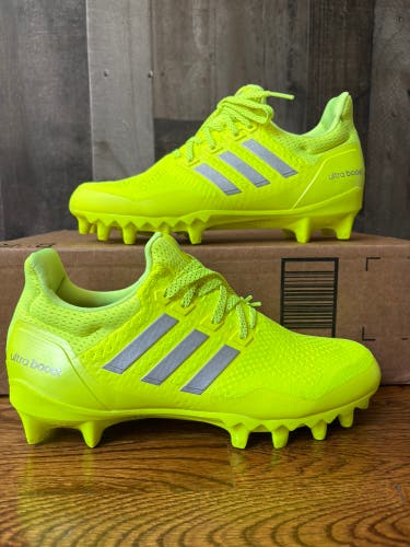 Adidas UltraBoost Football Cleats Solar Yellow Football Cleats Mens Size 9.5