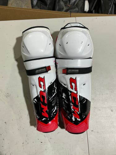 CCM FT4 Pro 15" Shin Guards Pro Stock (Used) 7833