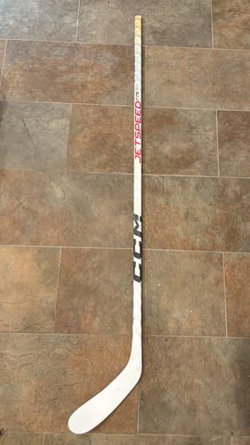Senior Limited Edition White CCM JetSpeed FT5 Pro Right Handed Hockey Stick P28 70 Flex (Used)