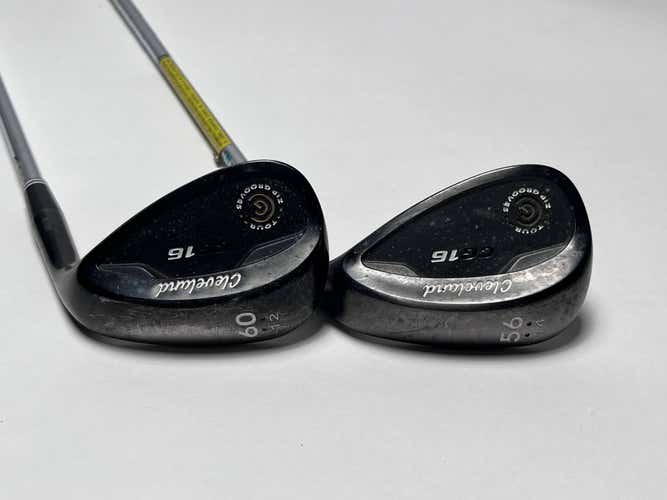 Cleveland CG16 Black Zip Groove Wedge Set 56* 14 | 60* 12 Traction Wedge RH