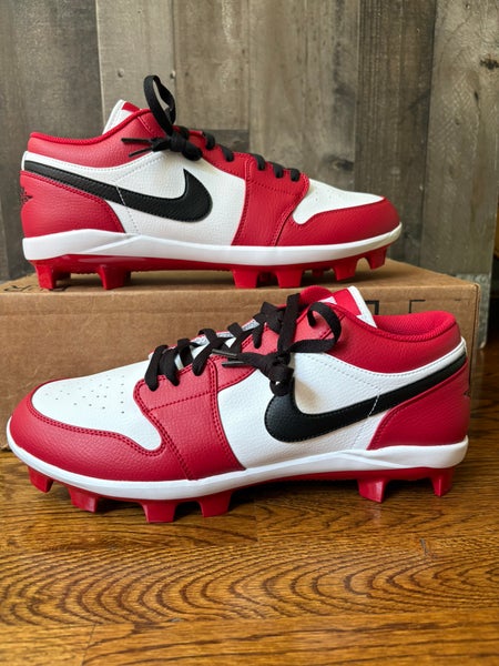 Nike Air Jordan 1 Retro MCS Low Chicago Baseball Cleats CJ8524-611 Men's Size 14