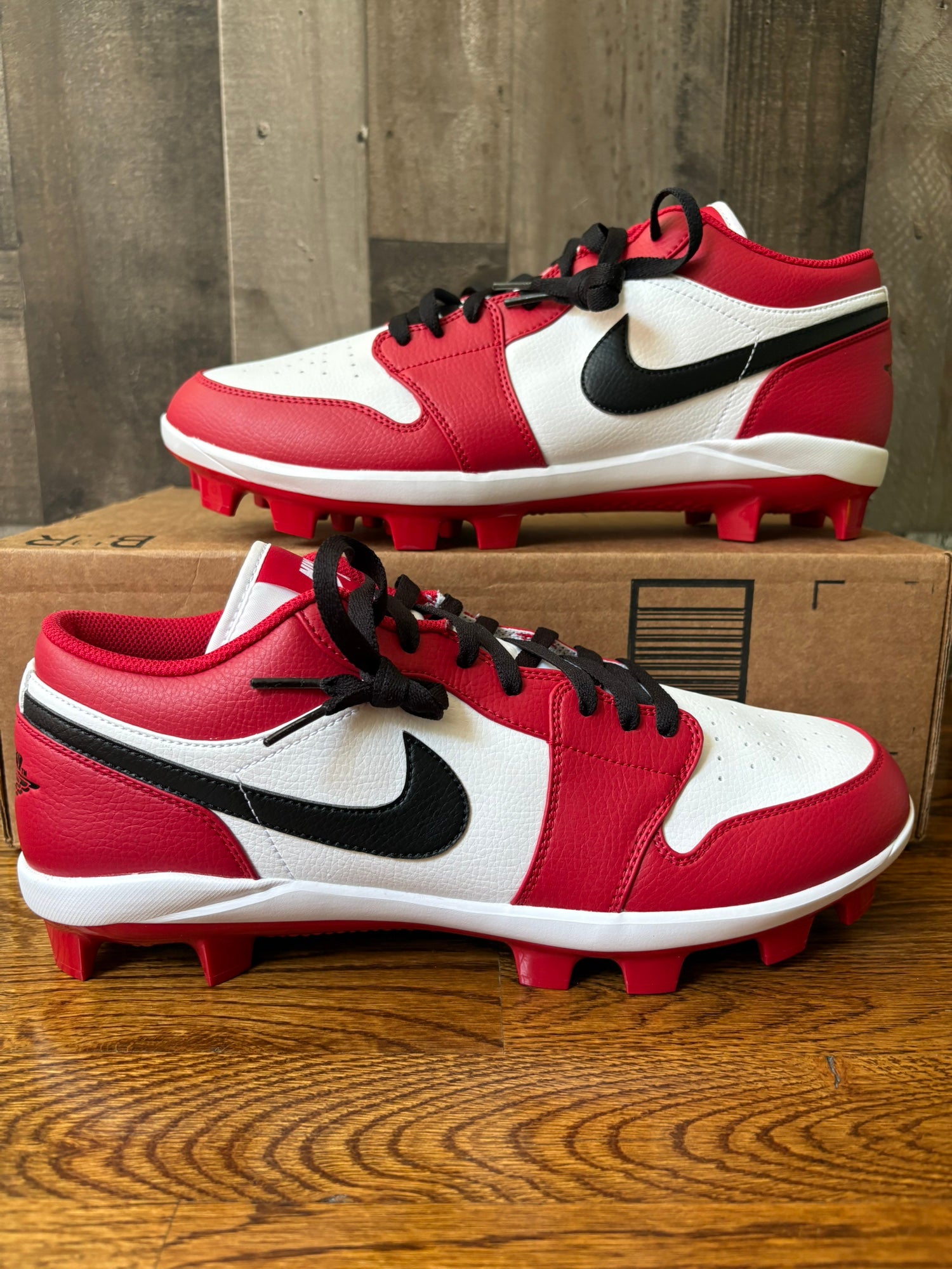 Nike Air Jordan 1 Retro MCS Low Chicago Baseball Cleats CJ8524-611 Men\'s Size 12 Nike Air Jordan 1 Low Retro MCS Chicago Baseball Cleats  main image 4