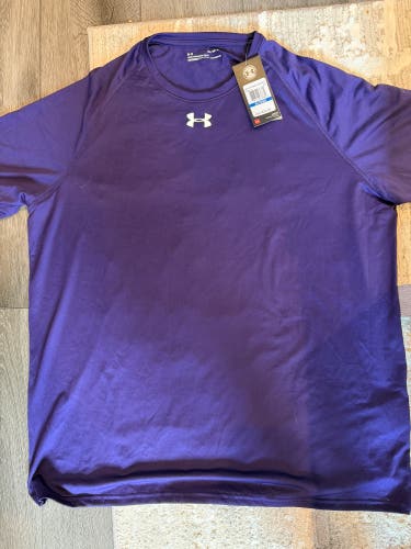 Purple XL Men's Under Armour Shirt (New)
