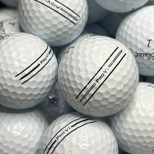 24 Near Mint AAAA Titleist Pro V1 Used Golf Balls with Enhanced Alignment Lines