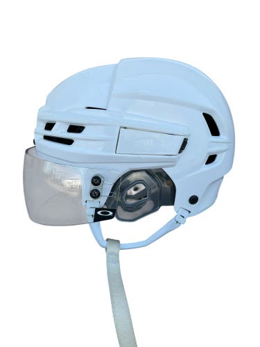 CCM Super Tacks X Pro Stock Hockey Helmet Visor Combo Medium White Stars (Used) 1507