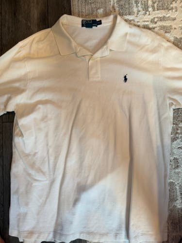 White XXL Men's Polo Shirt (Used)