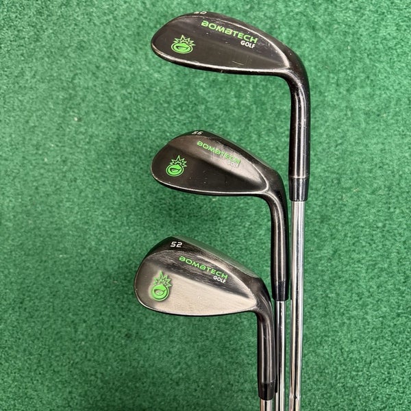 Bombtech Grenade Full Wedge Set 52-56-60 MRH Gap/Sand/Lob Wedges MRH Steel