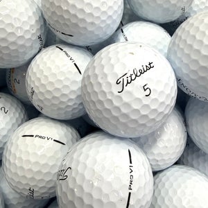 36 Near Mint AAAA Titleist Pro V1 2025 Used Golf Balls w/ Mesh Bag