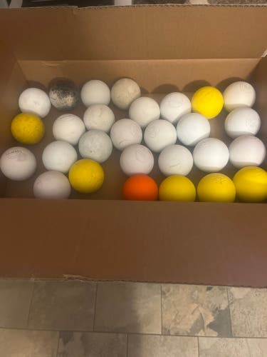 Lot of 27 Assorted Lacrosse Balls (11 New, 16 used)