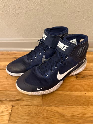 Blue Size 13.0 (W 14.0) Nike alpha huarache elite 3 Mid baseball cleats Metal (Used)