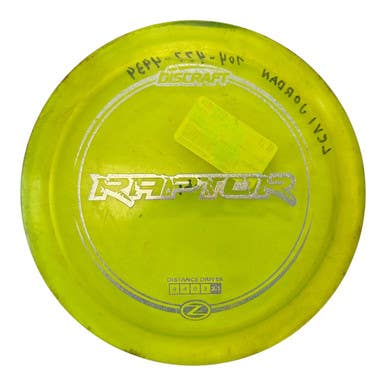 Used Discraft Z RAPTOR Disc Golf Driver Optic Yellow 177g 11450-S000518629