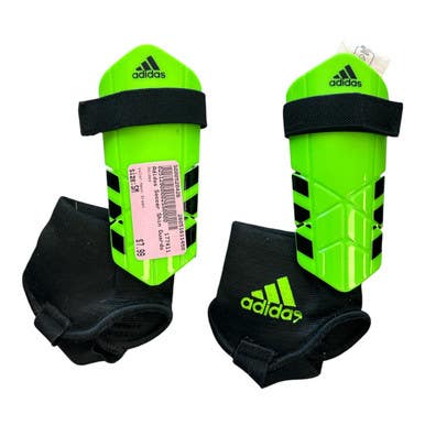 Used Adidas Soccer Shin Guards Youth Neon Green SM 11450-S000520426
