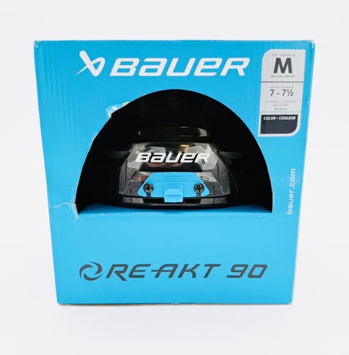 New Bauer Reakt 90 Hockey Helmet-Medium-Black