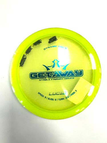 Used Dynamic Discs LUCID GETAWAY Disc Golf Driver Yellow 173g 11860-S000309030