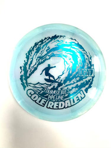 Used DGA COLE REDALEN TOUR SERIES SWIRL PIPELINE Disc Golf Driver Royal Blue 170g 11860-S000309023